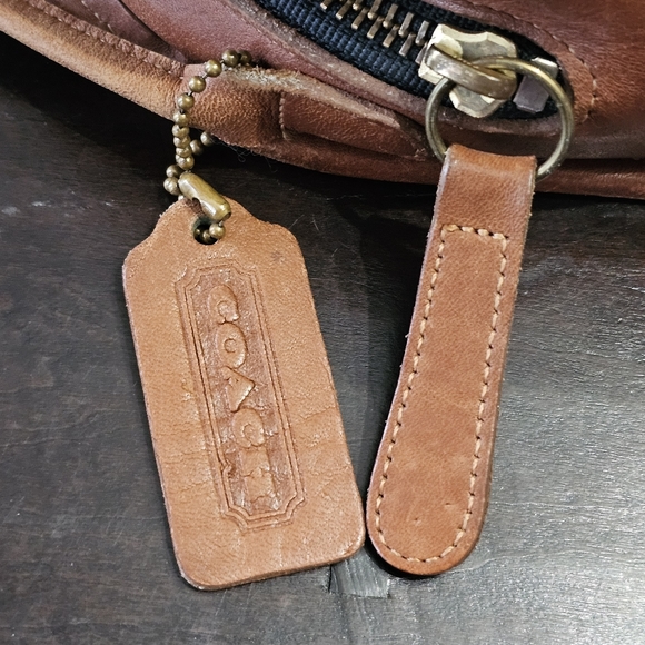 Vintage COACH Brown Half Moon Purse Pocket book USA Kimball - Picture 12 of 13